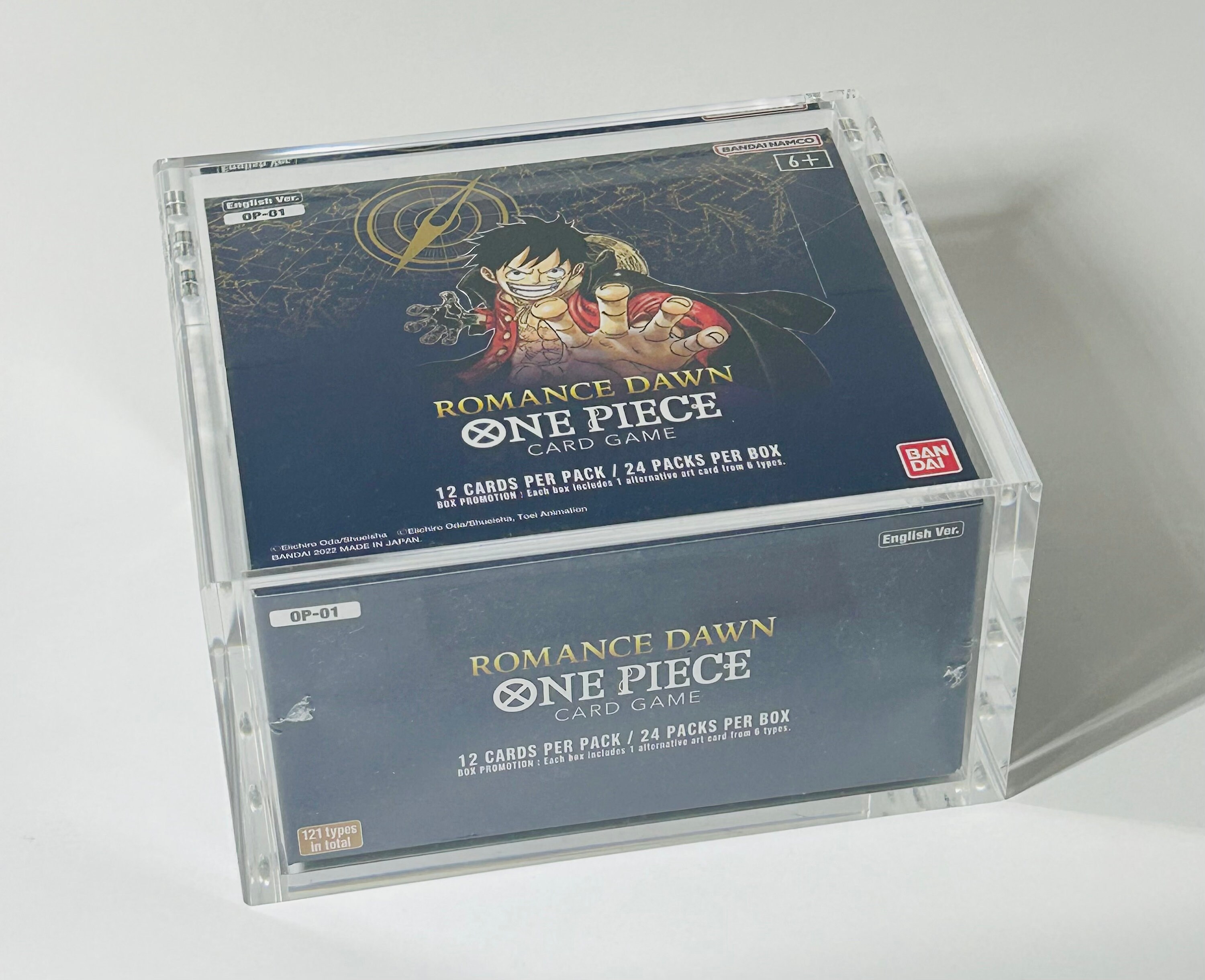 One Piece Booster Box Acrylic Case 8mm Thickness With N52 Magnetic