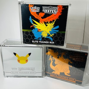 Étui en acrylique premium 8 mm pour Pokémon ETB avec couvercles magnétiques