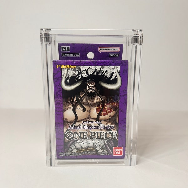 One Piece 1st Edition Super Pre Release Starter Deck Acrylic Case 8mm with Magnetic Top