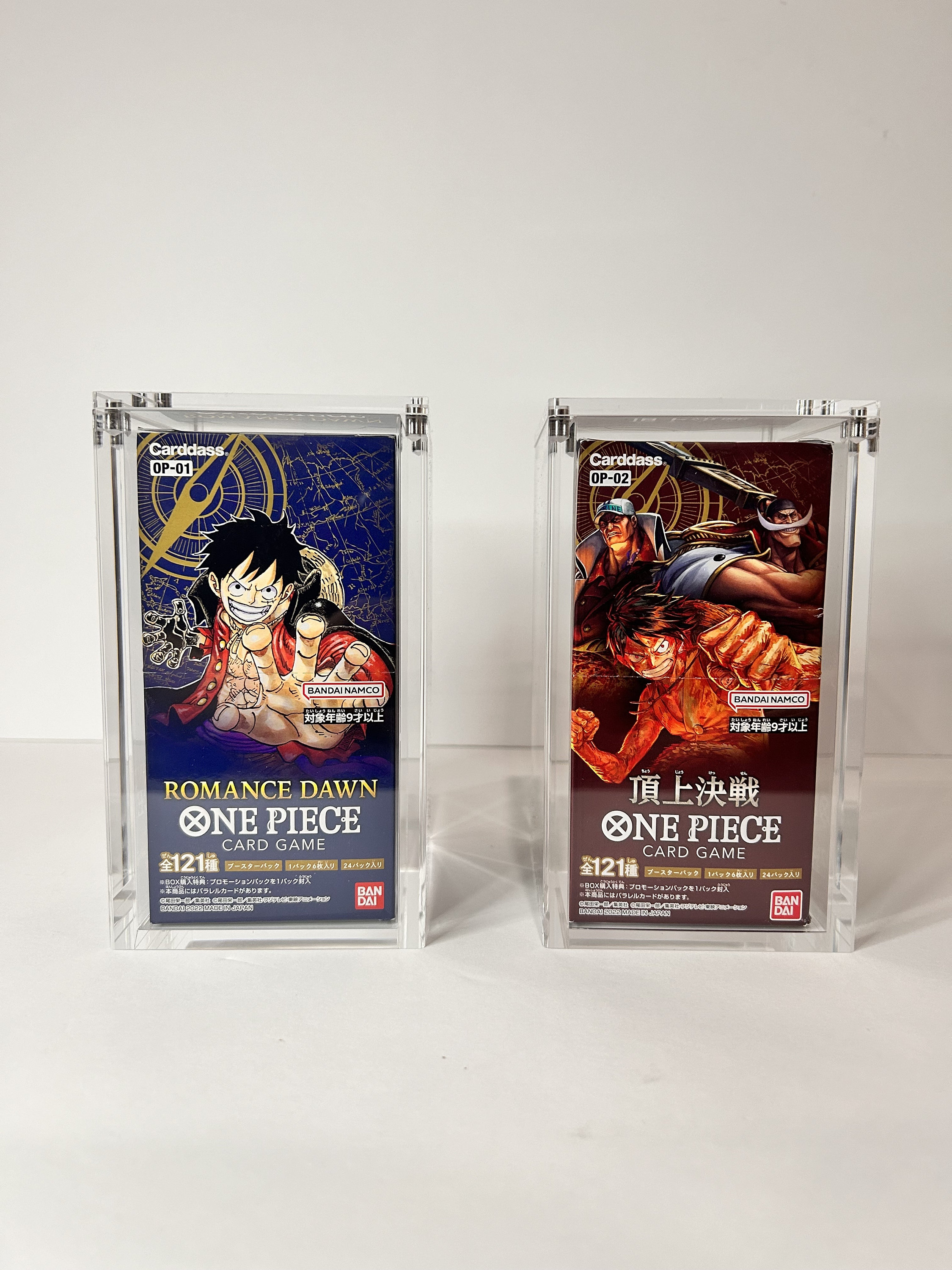 One Piece Japanese Booster Box 8mm Premium Acrylic Display One Piece Japanese Booster Box 8mm Premium Acrylic Display