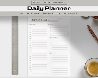 Weekly Planner A4 Portrait Printable Digital Minimal Weekly - Etsy