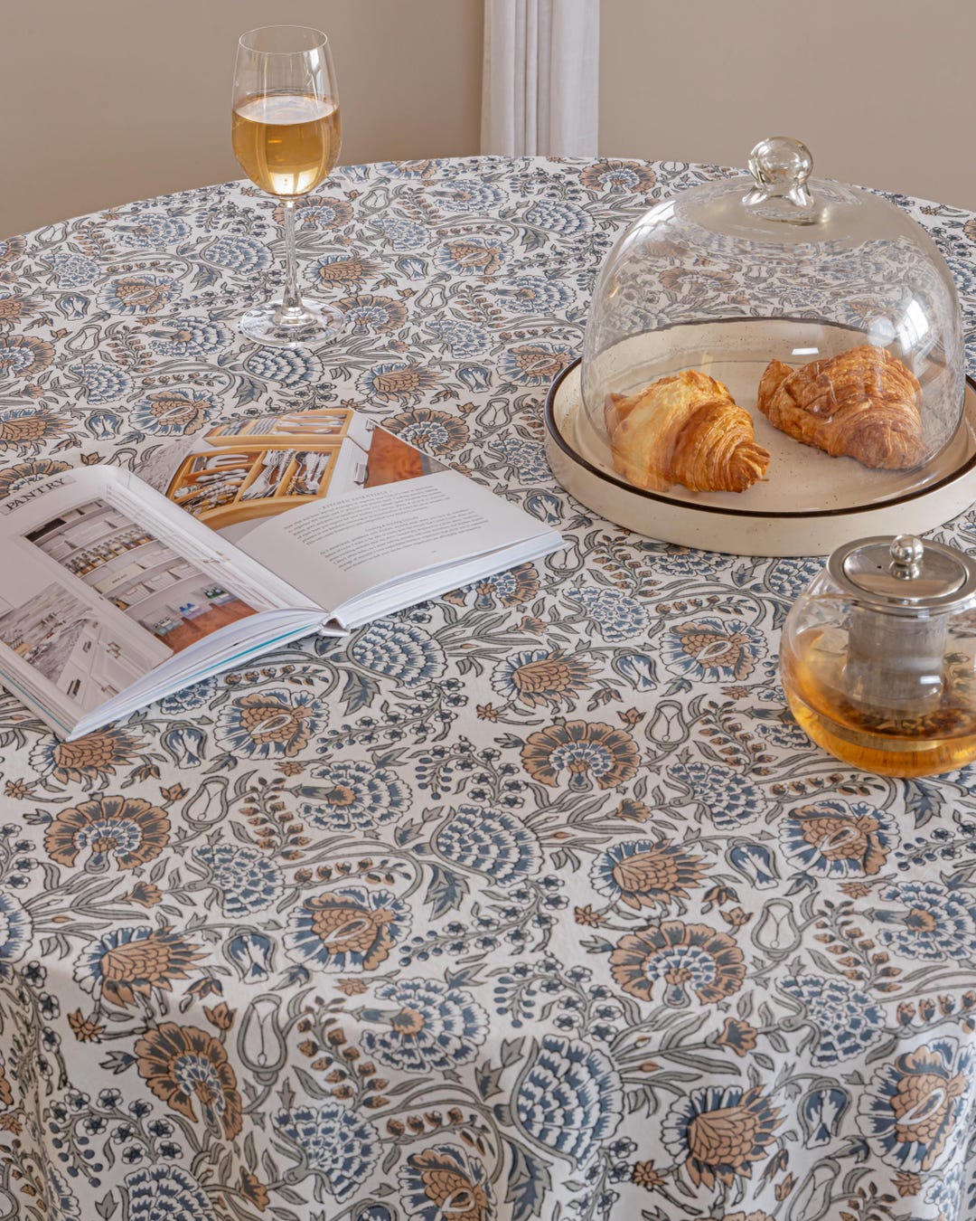 Exclusive Hand Block Printed Table Cover, Luxuries Table Decor, Table ...