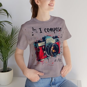 Simphony of Pixels - Unisex Jersey Short Sleeve Tee, Camera, T-Shirt, Funny Shirts, Camera Shirt, Gifts for Photographers, Taking Pictures