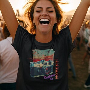 Capture the Moment - Unisex Jersey Short Sleeve Tee, Camera, T-Shirt, Funny Shirts, Camera Shirt, Gifts for Photographers, Taking Pictures