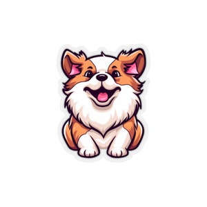 Kiss-Cut Stickers von niedlichen Hund in Cartoon Style