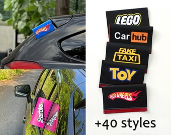 Premium Car Tag, 3M Tape and Alcohol Wipe, Easy to install