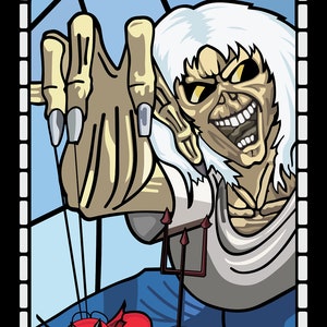 Iron Maiden Eddie Stained Glass 3 - Etsy