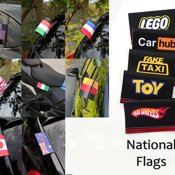 Nationale vlag Premium autotag, 3M tape en alcoholdoekje, eenvoudig te installeren