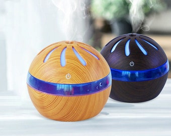 Windmolen Geurverspreider | Aroma-luchtbevochtiger met etherische olie voor sfeer en gezondheid - Houten aromatherapie-diffusor