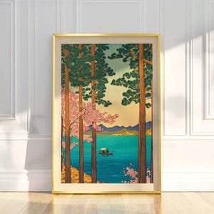 Vintage Lake Scene - Ukiyo-e Japanese Wall Art Print
