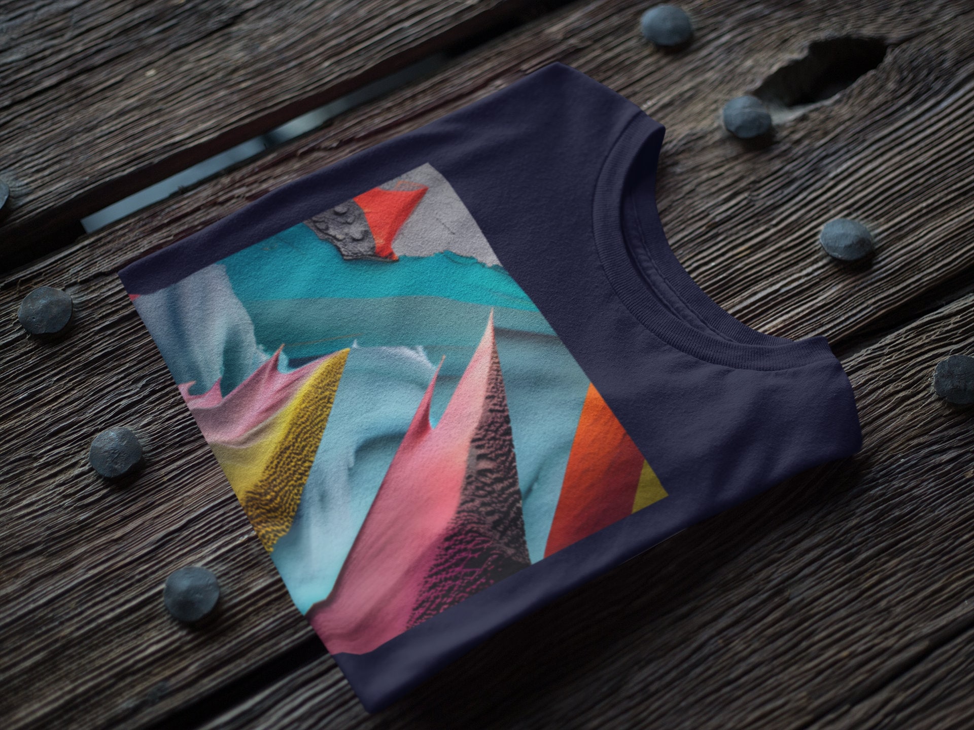 Abstract Art Tshirt for Men Bright High Quality Print Etsy