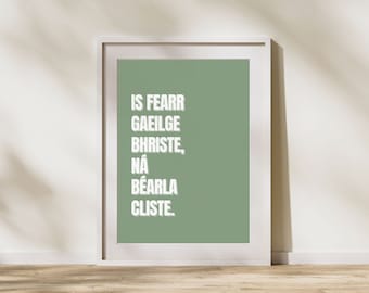 Gaeilge Stampa digitale da parete in irlandese