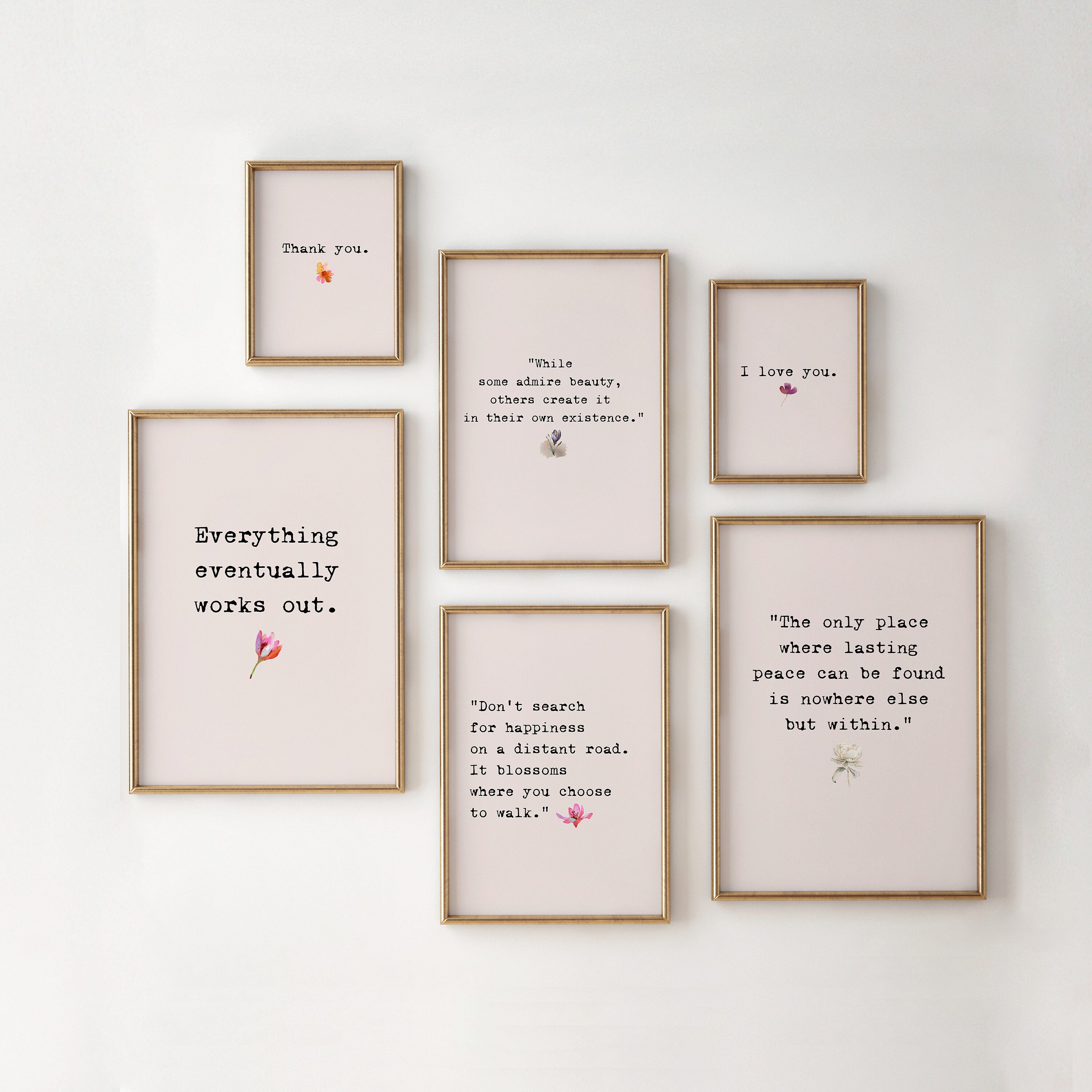 Positive Thinking Wall Art L Inspiring Wall Art Prints L Motivational ...