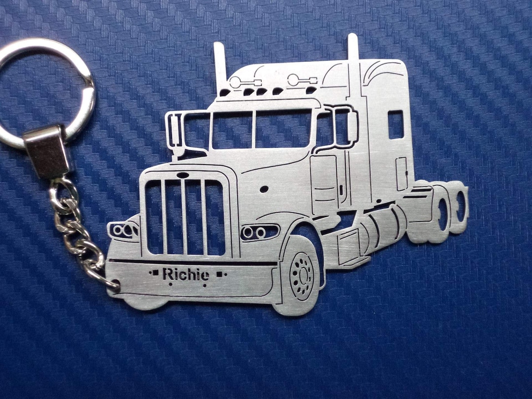 Custom Peterbilt 389 Keychain Stainless Steel Key Ring for Etsy