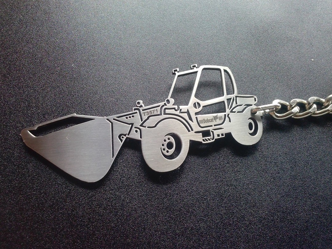 Custom Bobcat T3571 Keychain, Stainless Steel Key Ring for Birthday ...