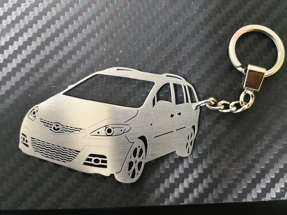 Custom Mazda 5 keychain, stainless steel key ring for birthday gift with  individual text