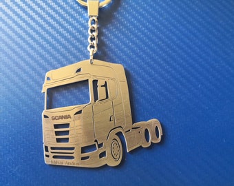 Custom  Scania new  keychain, stainless steel key ring for birthday gift with individual text