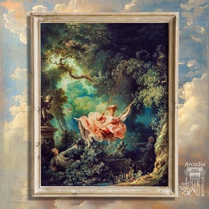 The Swing, Fragonard Giclée Print, Rococo Poster, Baroque Antique Painting, Coquette Aesthetic Art
