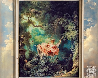 The Swing, Fragonard Giclée Print, Rococo Poster, Baroque Antique Painting, Coquette Aesthetic Art