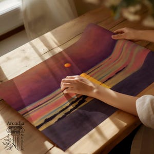Sea Sunset by Felix Vallotton Print, Colourful Sunset Landscape Poster, Purple Orange Vibrant Colors Scenery Painting image 5