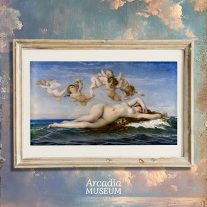 El nacimiento de Venus, Cabanel, Afrodita, póster grande, impresión artística de Venus, mitología griega, diosa de la belleza, feminidad divina