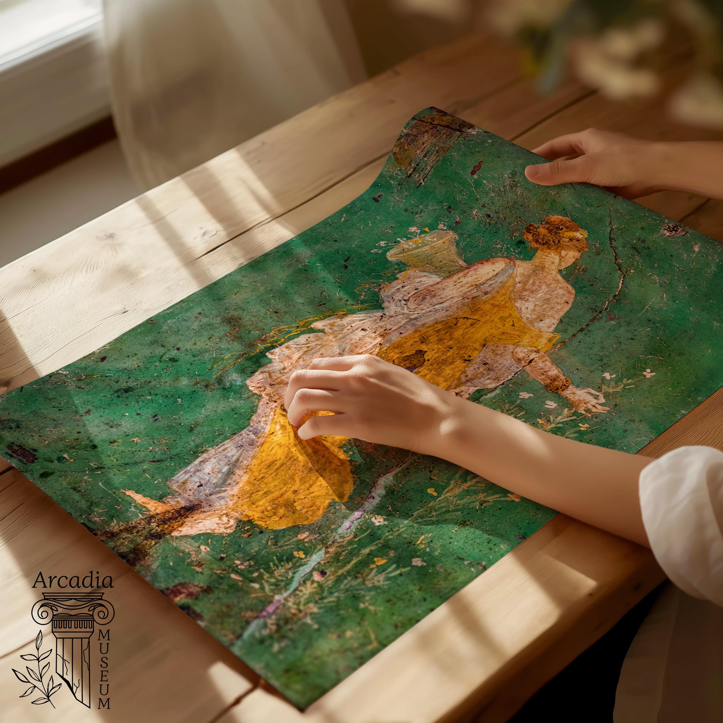 Goddess Flora Fresco, Pompeian Wall Painting, Persephone Art Print ...