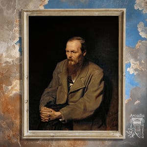 Fyodor Dostoevsky, Vasily Perov Painting, Russian Literature Poster, Bookish Gift, Writer's Portrait Giclée Print