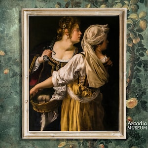 Judith And Her Maidservant, Artemisia Gentileschi Poster, Baroque Painting, Feminist Print, Renaissance Art, Slaying Holofernes