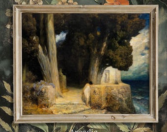 Impression Sappho, Ferdinand Keller, art lesbien, affiche de peinture saphique, portrait de Sappho de Lesbo, poésie grecque antique