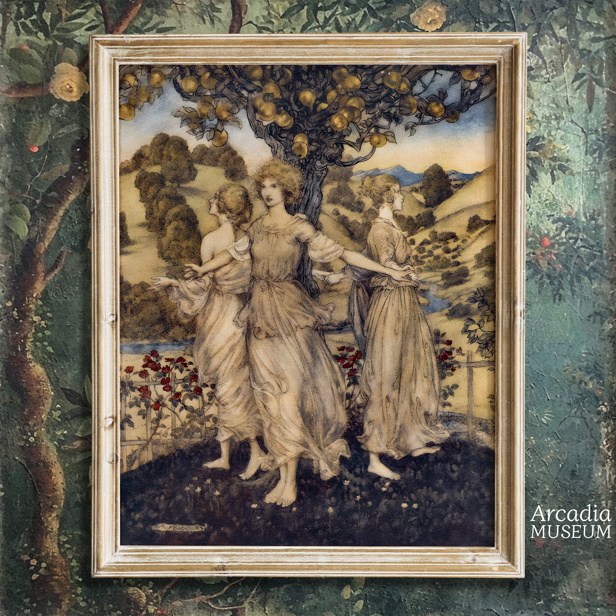 Arthur Rackham Art Print, All Amidst the Gardens Fair of Hesperus ...