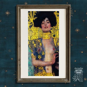 Gustav Klimt, Judith y la cabeza de Holofernes, impresión Giclée, arte Femme Fatale, cartel Art Nouveau