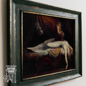 The Nightmare Print, Fuseli Füssli Painting, Dark Academia Poster, Moody Baroque Art, Gothic Decor image 5