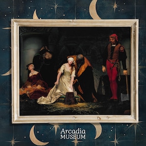 Execution Of Lady Jane Grey, Hippolyte Delaroche, Lady Jane Grey Wall Art, Poster, Print, Vintage Painting