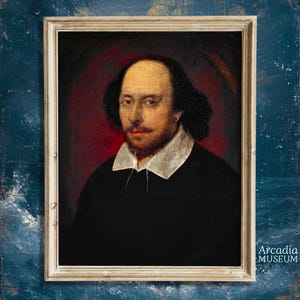 Shakespeare Portrait Poster, Literature Gift, Dark Academia Home Decor