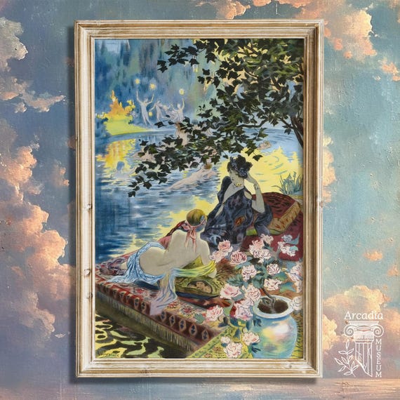 Le Poison Des Pierreries, Georges Rochegrosse, Lesbian Print, Art