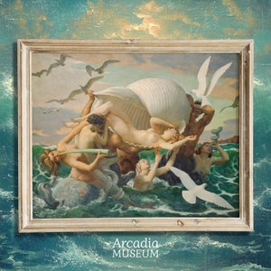 Póster El nacimiento de Venus, diosa del amor, impresión de Afrodita, divinidad femenina, arte mural de la antigua Grecia, impresión de mitología, pintura vintage
