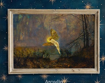 Midsummer Night, Iris, John Atkinson Grimshaw, Giclée Print, Summer Fairy In The Forest Poster, Mythical Landscape Art