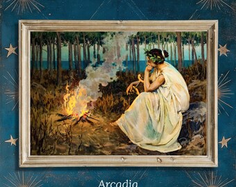 Sappho of Lesbos Portrait, Sappho Art Print, Lesbian Wall Art, Sapphic Poster, Enrique Simonet
