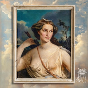 Goddess Diana Painting, Giclée Print, Greek Mythology Poster, Artemis Art