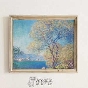 Antibes Seen from La Salis, Claude Monet Poster, Vintage Seaside Landschaft Kunstdruck, Sommer Sea Home Decor, Ocean Coast Gemälde