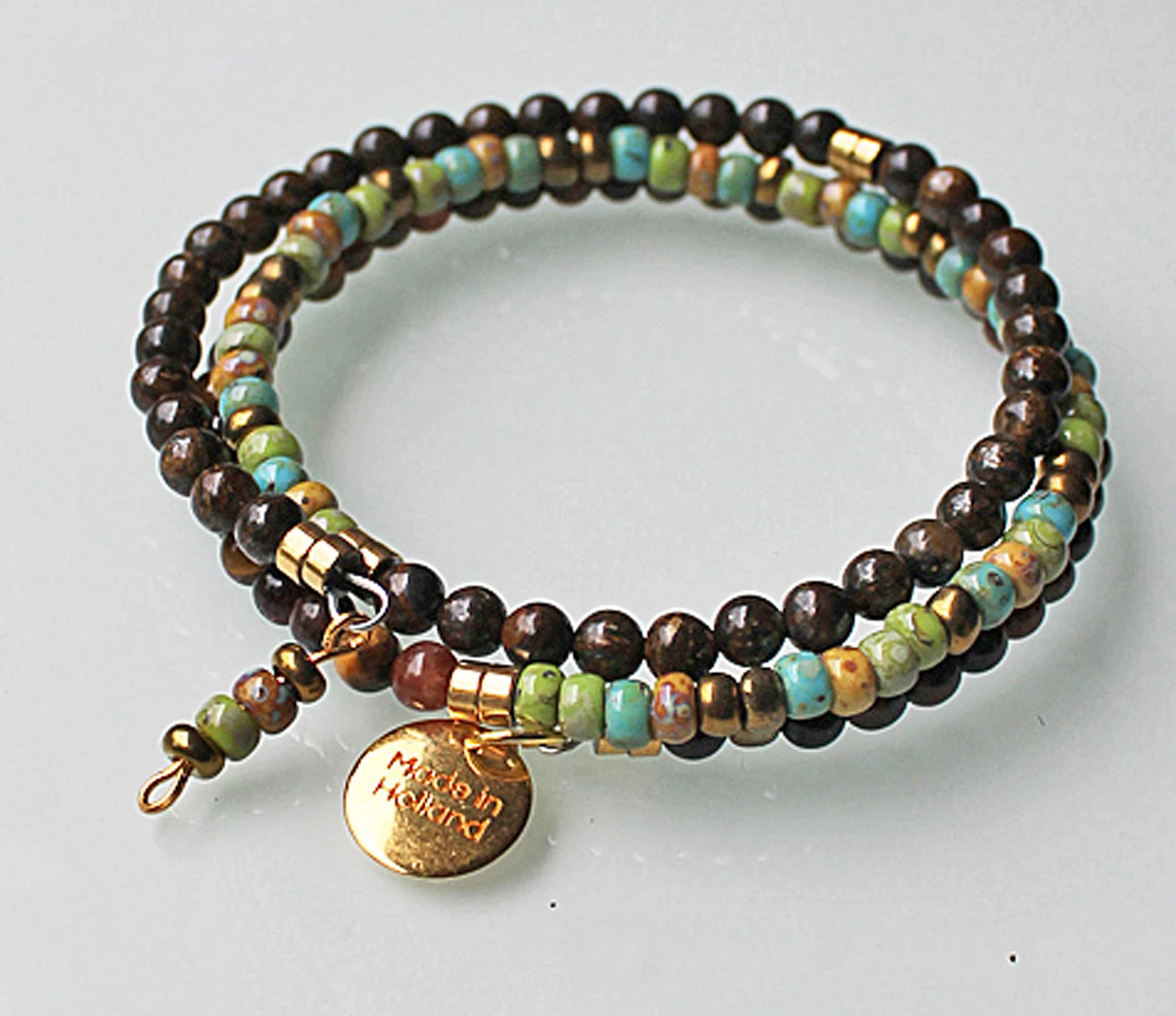 Tiger eye heishi beads bracelet - Ibiza Left Hand Design