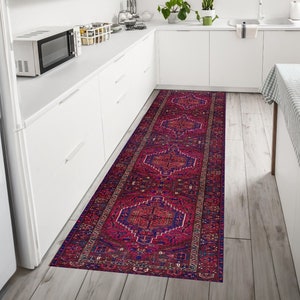 Teppichläufer 80x300, Boho Teppich 700x300, Marokkanischer Teppich, Kurzflor Teppich 100x300, Teppich für die Küche, Eingangsbereich, Teppich 80x300