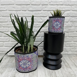 Pink Planter Holder, Indoor Planters, Decorative Plant Pot Cover, Boho Planter Pot, Flower Pot Holders, Storage Basket, Rug Design Planter