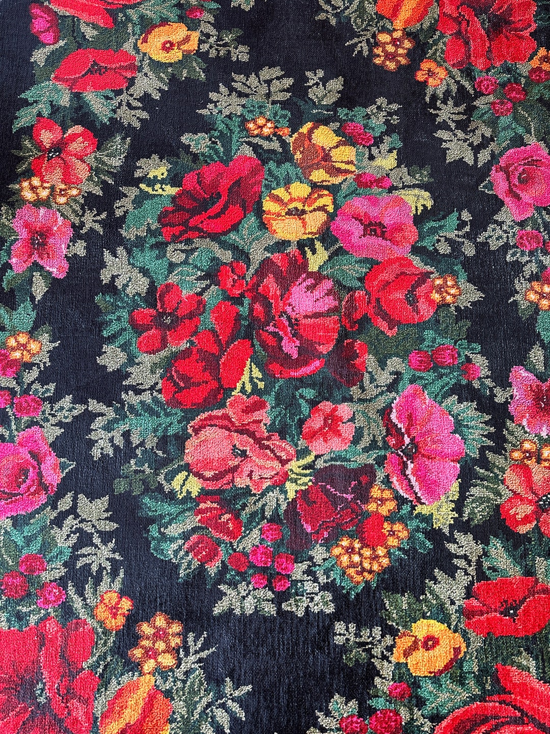 Floral Area Rug 3x5, Karabagh Kilim Rug, Karabakh Rose Rug, Boho ...