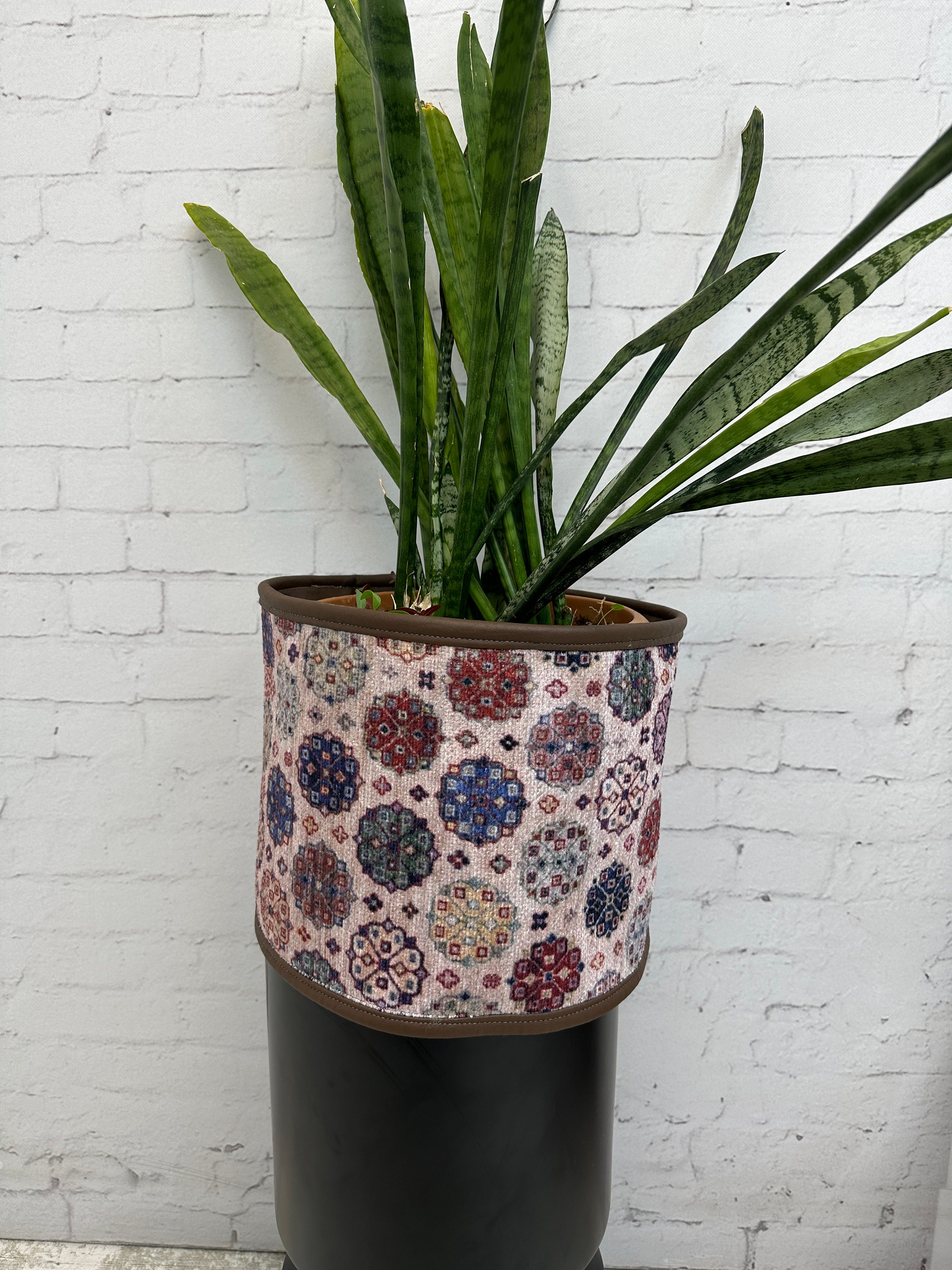 キリムラグプランターポットカバー、プランターギフト、大型プランター