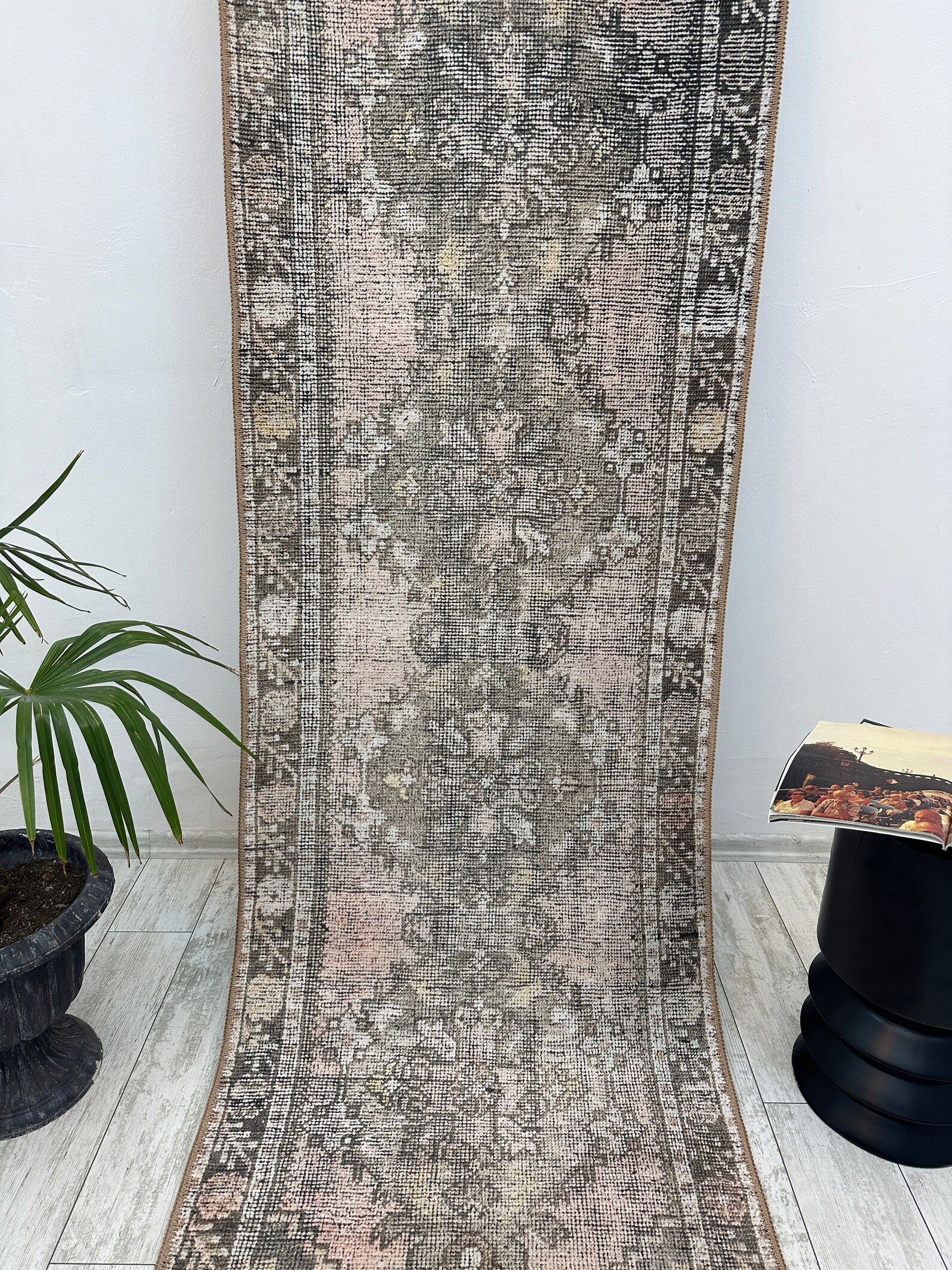 Pink Turkish Runner Rug 3x9, 2x8 Kitchen Rug, Boho Farmhouse Rug ...