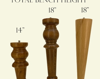 Ottoman Bench Legs 8" 12" for Oriental and Modern Legs 4 Pieces