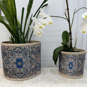 Planter Holder, Indoor Planters, Decorative Plant Pot Cover, Boho Planter Pot, Flower Pot Holders, Storage Basket, Rug Design Planter