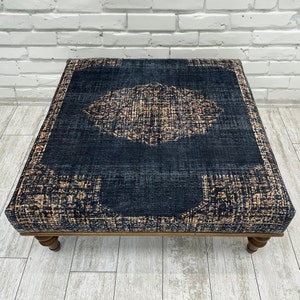 Coffee Table Bench, Handmade Furniture, Upholstered Bench, Side Table Ottoman, Minimalist Furniture, Large Footrest Bench, Square Table