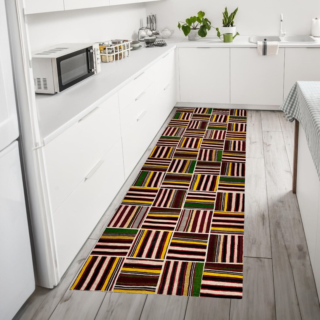 Colorful Patchwork Runner Rug 2x8 3x9 2x11 3x12, Entryway Hallway Stair ...